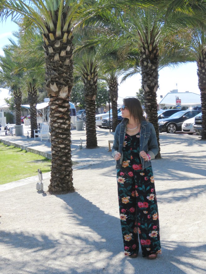 boho babe, sarah in style, 1970's, hippie chic, floral onesie, fashion blogger
