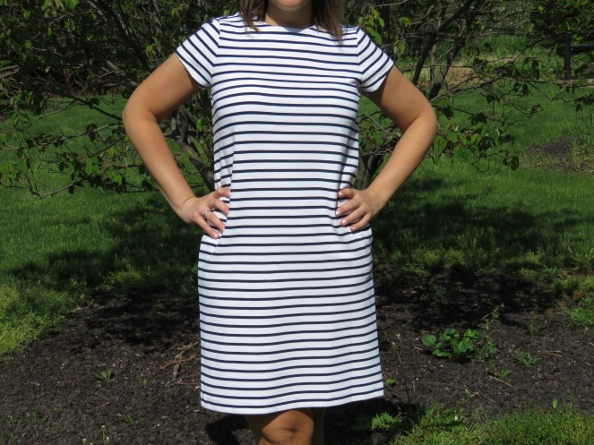 european vacation, striped dress, 1 dress 3 ways, sarah in style, sporty, chicago blogger, windy city bloggers