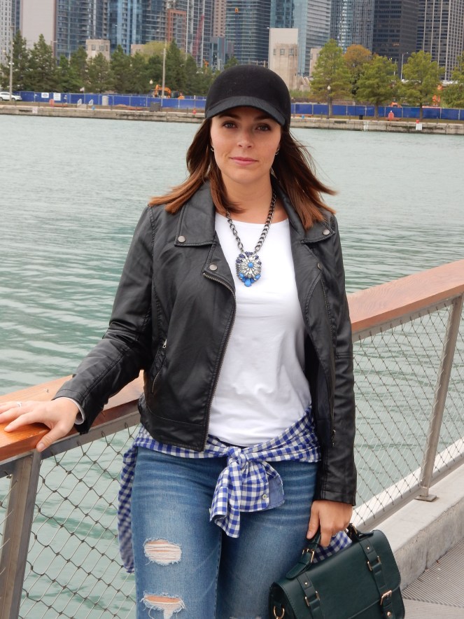 black leather motorcycle jacket, chicago street chic, chicago fashion blogger, chicago blogger, chicago style, street chic, sarah in style, winter staple, sarahinstyle.com, chicago fashion