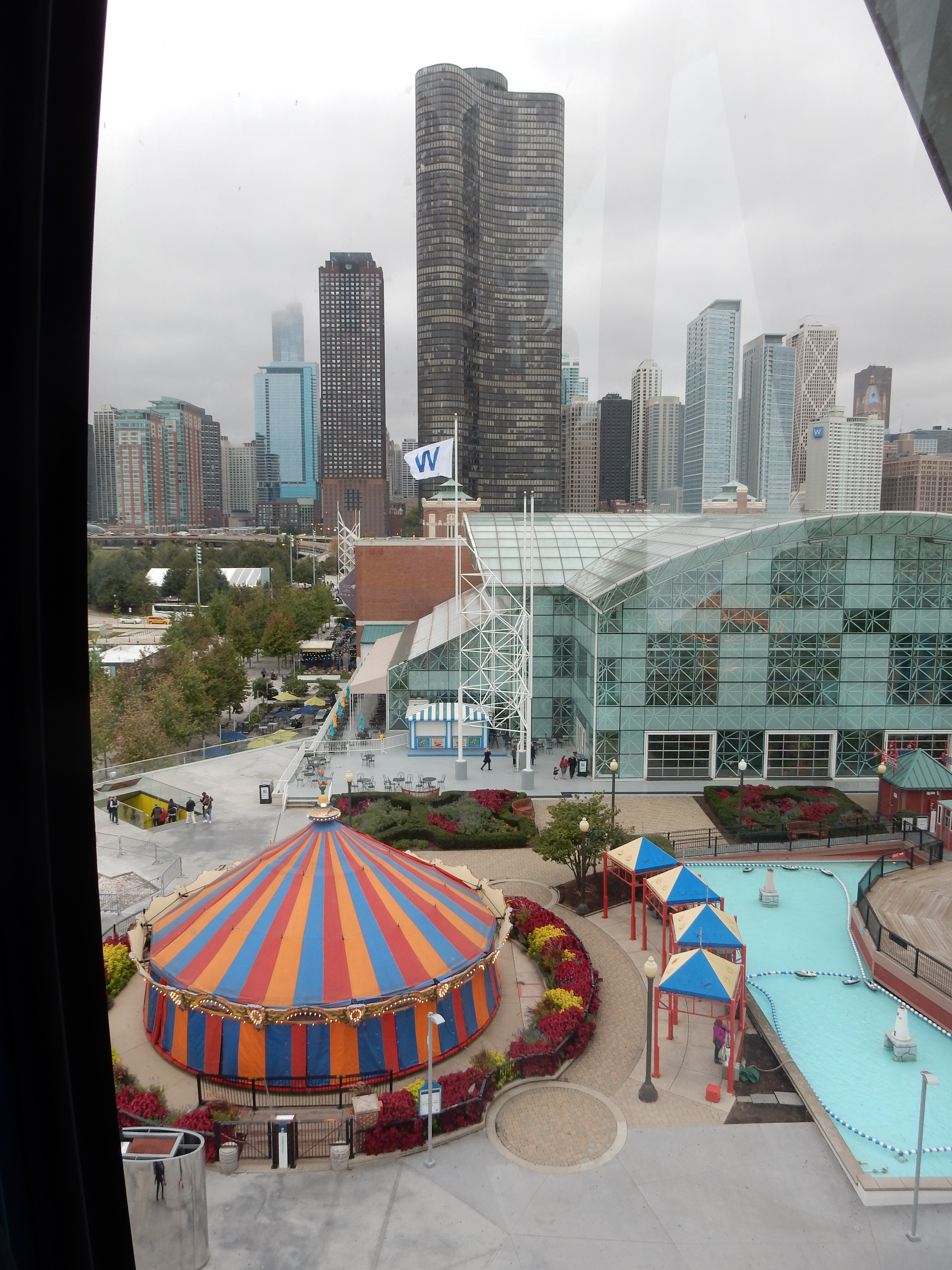 views from Navy Pier ferris wheel
