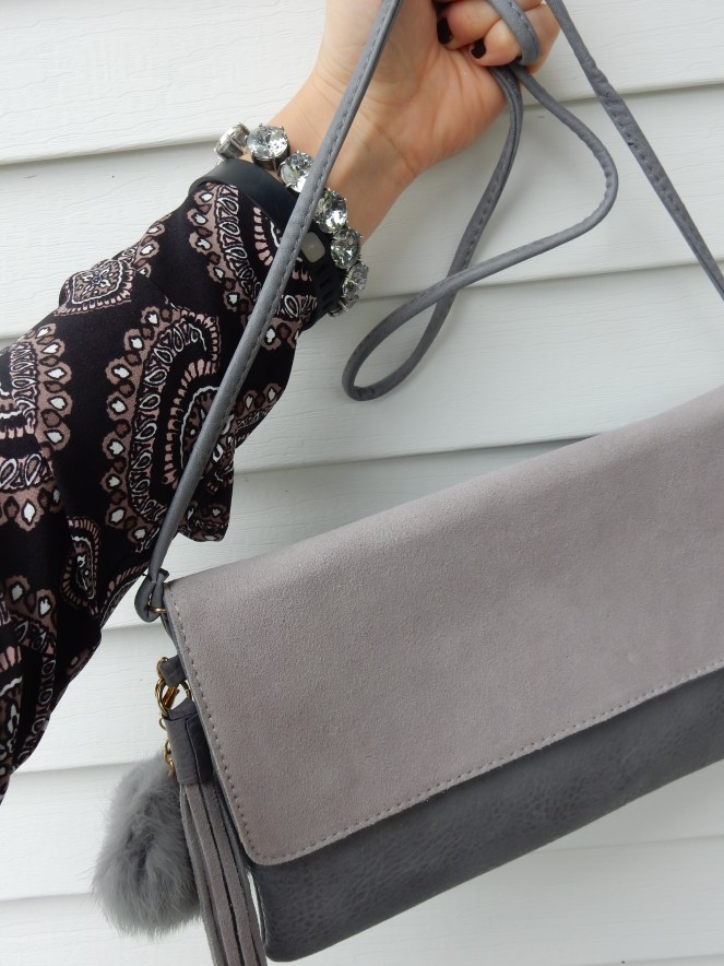 paisley dress, Pretty In Paisley, Sarah In Style, How to add color to an outfit, how to add color to your wardrobe, adding color to your outfit, adding color to your wardrobe, little black dress, LBD, sarahinstyle.com, black hat, pom pom purse, winter wardrobe, styling tips, style tips, fashion blogger