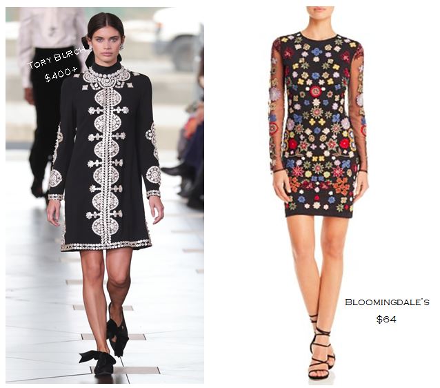 ebroidered dress, black embroidered dress, tory burch embroidery, jewel toned maxi dress, jewel toned maxi, jewel tones, runway looks for less, fashion week finds for less, fashion week, NYFW, designer looks for less, fashion week trends, fashion week recap, nanette lepore, makemechic.com, Sarah In Style, fashion blogger, chicago blogger, windy city bloggers, #WCBCstyle, new york fashion week, the look for less, menswear, forever 21 menswear, forever 21 trench, michael kors trench, michael kors menswear