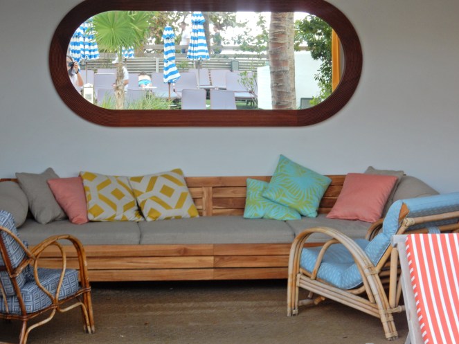 The Confidante, The Confidante Miami Beach, Confidante Miami, Hyatt Hotels, Hyatt, Hyatt Miami, South Beach, Miami hotels, south beach hotels, beach umbrellas, tropical oasis, lush pool, pastels, cabana stripes, cute beaches, patio furniture, art deco, mid-century modern, Sarah Meyer, sarah in style, sarahinstyle.com, design blog, design blogger, Florida beaches