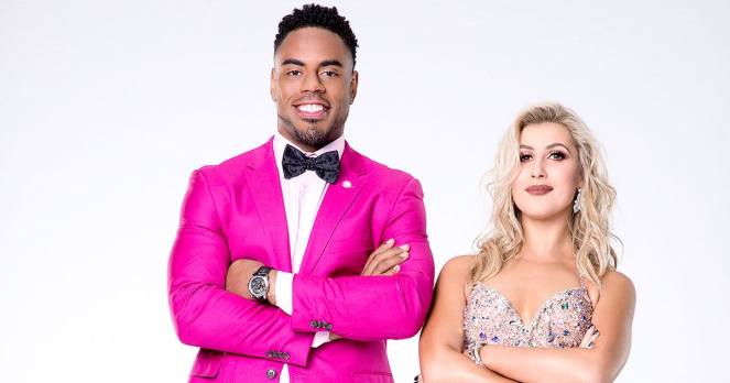 Sasha Farber, Emma & Sasha, Dancing with the Stars Tan, DWTS tan, DWTS, Dancing with the stars, Emma Slater, pro dancer, spray tan, sunless tan, fake tan, Rashad Jennings, Mirror Ball, Dancers, Sarah In Style, Suntanning, sarahinstyle.com, ballroom dance