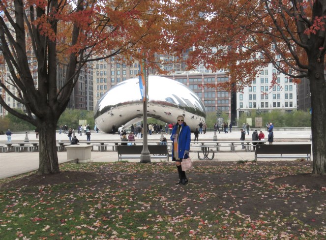 fall style, Blue coat, winter coat, colorful coat, J Crew, Winter fashion, what coat to buy, chicago skyline, chicago, millenium park, the bean, cloud gate, pritzker pavilion, maggie daley park, nectar sunglasses, nectar, sarah in style, sarah meyer, fashion blog, fashion blogger, winter style