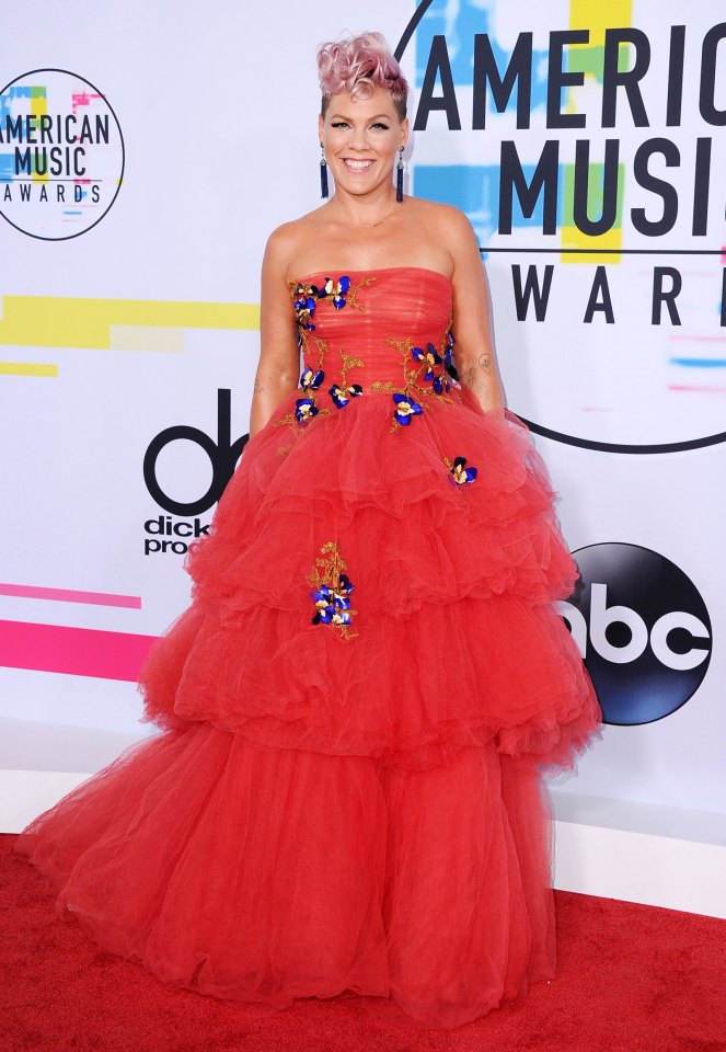 American Music Awards, AMas, Music Awards, Red Carpet, Celebrity fashion, best dressed, pink, tracee ellis ross, kathryn hahn, ashlee simpson ross, hailee steinfeld, selena gomez, mugler, Monique Lhullier, Christian Siriano