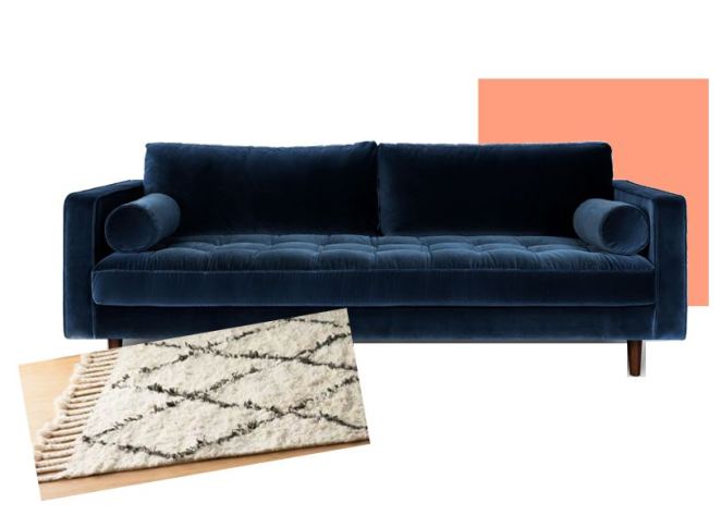 The Velveteen Throne, The Velvet Throne, Velvet, Velvet Couch, Velvet Sofa, Velvet furniture, Jonathan Adler, Article.com, Wayfair velvet sofa, interior design, fall interiors, winter interiors. winter design, sarah in style, sarahinstyle.com, deisgn blog, Sarah Meyer, how to decorate for winter