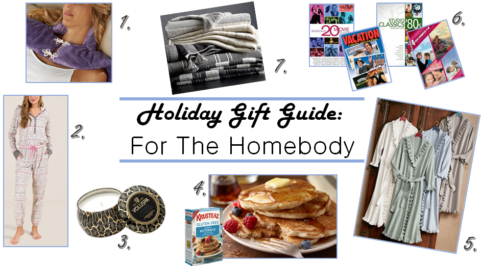 Holiday Gift Guide, Gift Guide, Gift Guides, Gifts for the homebody, Gifts for Relaxation, sarah in style, christmas gift ideas, soft surroundings, krusteaz, voluspa, movie gifts, francescas,