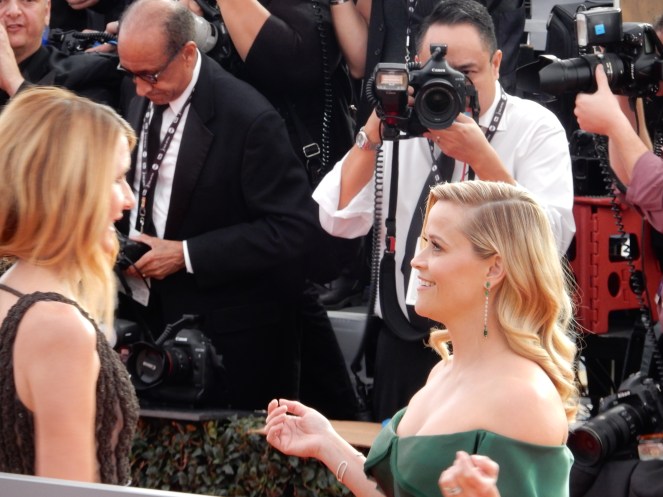 Reese Witherspoon, fashion blogger, style blogger, sarah in style, Sarah Meyer, SAG Awards, Screen Actors Guild, SAG Red Carpet, SAG Afterparty, SAG red carpet experience, SAG bleachers, Awards season, celebrity fashion, best dressed, E red carpet, People style, best of the SAG Awards