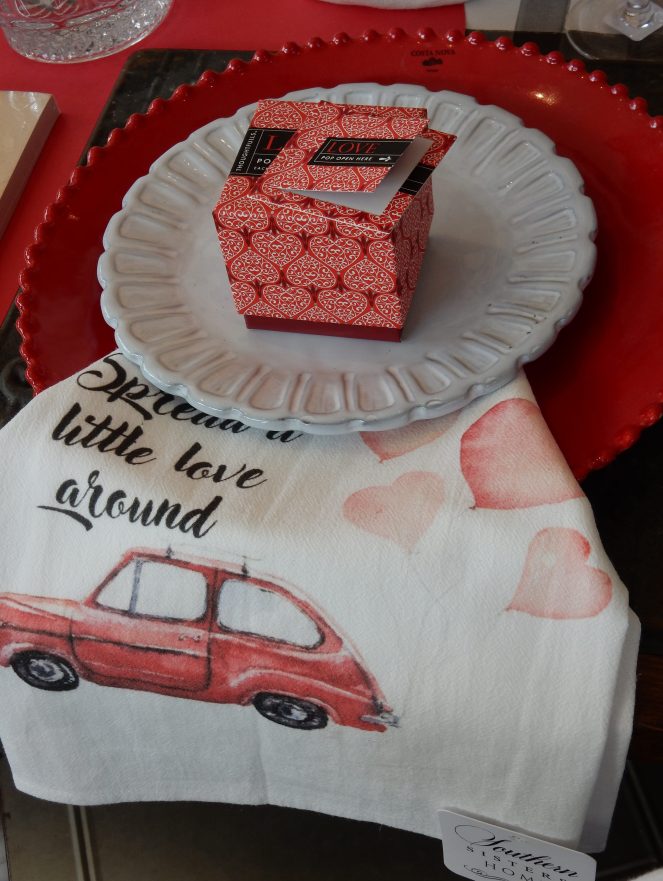 Dining Decor, Table of Love, Valentine's Day Decorating, Valentine's Decor, Sarah In Style, Sarah Meyer, interior decorating, tablescape, decorating ideas, table ideas, February table, decorating blog, decorating blogger, Rusted Arrow Mercantile, Pensacola Shops, Hester & Cook