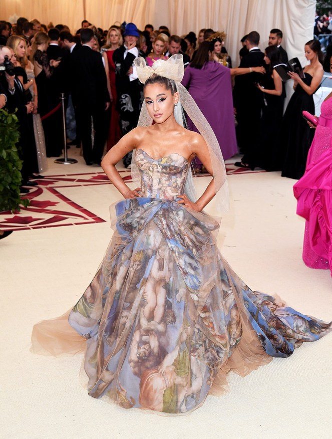 Met Gala, Heavenly Bodies, Fashion and the Catholic Imagination, The Met, red carpet fashion, celebrity fashion,  fashion's biggest night, Versace, Met Gala 2018, oscars of fashion, ariana grande, zendaya, sarah jessica parkers, best head pieces, halos, Amber heard, headdresses, Blake Lively, Gigi Hadid, Mindy Kaling, Madonna, rihanna, catholic fashion, lily collins, costume institute