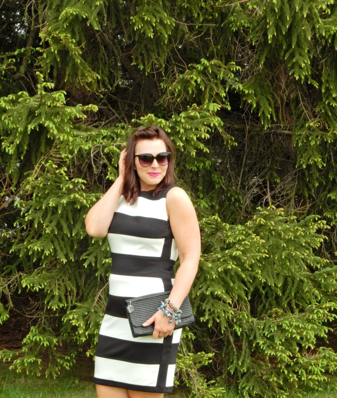 no more monday blues, beat monday blues, make monday better, blue shoes, soft surroundings blue shoes, soft surroundings shoes, black and white striped outfits, black and white striped dress, blue shoes with flowers, what to wear this summer, summer style, Sarah Meyer, sarah in style, positive outlook on the week, George strait advice