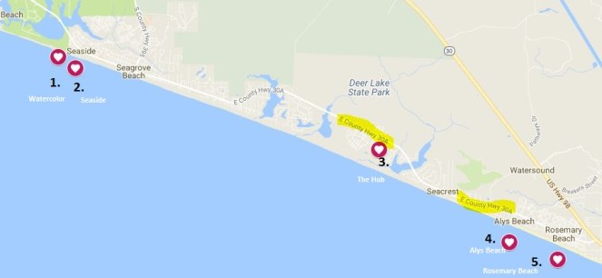 30A hotspots, exploring 30A, highway 30A, Seaside Fl, Rosemary Beach, Alys Beach, Watercolor Florida, Seaside Florida, The Hub Florida, Florida Panhandle, Florida road trips, scenic beaches, best US beaches, Florida beaches, blogger travel tips, Florida vacation ideas, US road trips, Sarah Meyer, SarhinStyle