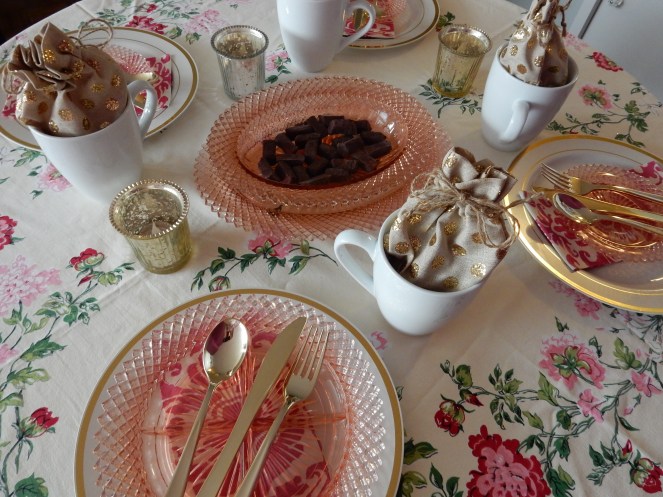 Dining Decor, Through Rose Colored Glass, Miss America glassware, table decor, table decorations, table inspiration, table set up, vintage glassware, vintage tablecloth, tea party decor, Sarah In Style, Sarah Meyer, blogger decorating tips