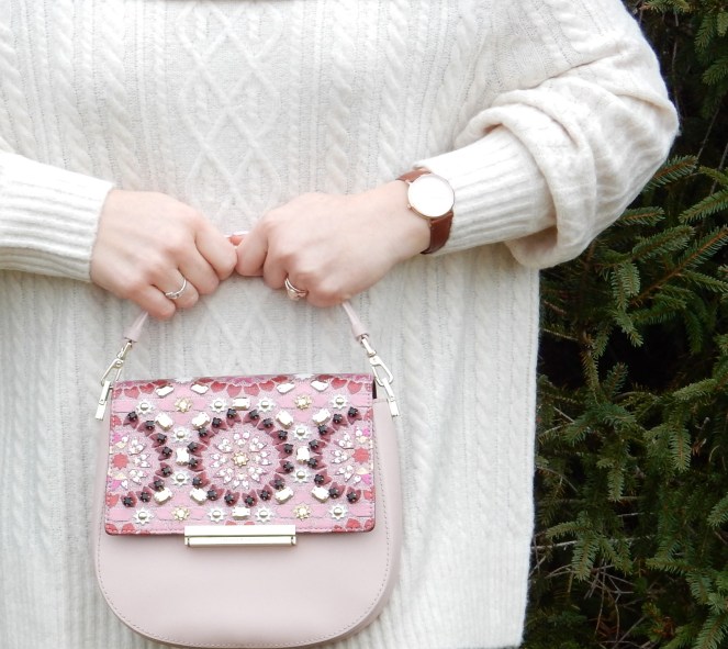 wolfpoint, rose gold watch, Cable Knit Sweater, off the shoulder sweaters, leather leggings, grey over the knee boots, black felt hat, kate spade pink purse, winter styling, winter fashion, what to wear this winter, sarah in style, sarah Meyer, sarahinstyle.com, winter fashions, trendy sweaters, winter trends, chicagogrammers, windy city bloggers, blogger fashion, blogger styling tips