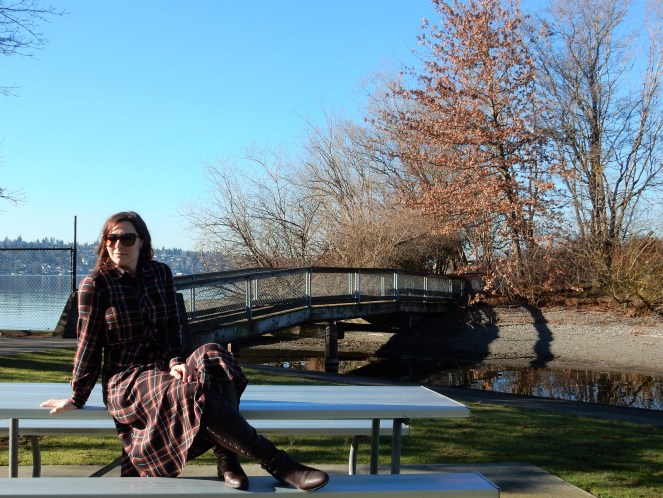 H&M Plaid Shirtdress, plaid dress, h&m plaid dress, plaid is rad, pretty in plaid, winter plaid, how to wear plaid, cool plaid pieces, plaid fashion, Renton WA, Renton Washington, Vince Camuto, Vince Camuto Brown Boots, Soft Surroundings, Sarah In Style, Sarah Meyer, Winter fashion advice, what to wear this winter