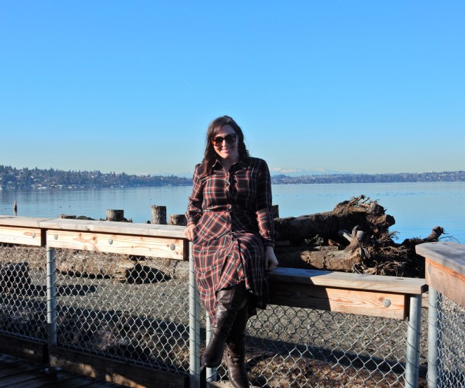 H&M Plaid Shirtdress, plaid dress, h&m plaid dress, plaid is rad, pretty in plaid, winter plaid, how to wear plaid, cool plaid pieces, plaid fashion, Renton WA, Renton Washington, Vince Camuto, Vince Camuto Brown Boots, Soft Surroundings, Sarah In Style, Sarah Meyer, Winter fashion advice, what to wear this winter