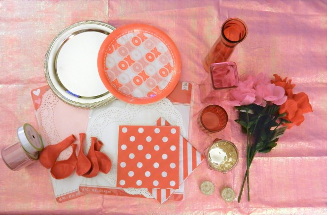 Dining Decor, Valentines Decorations, Valentines Table, Valentines Meal Ideas, Sarah In Style, Sarah Meyer, interior decorating, tablescape, decorating ideas, table ideas, February table, decorating blog, decorating blogger, Dollar Tree, decorating on the cheap, cheap party planning tips, cheap party planning