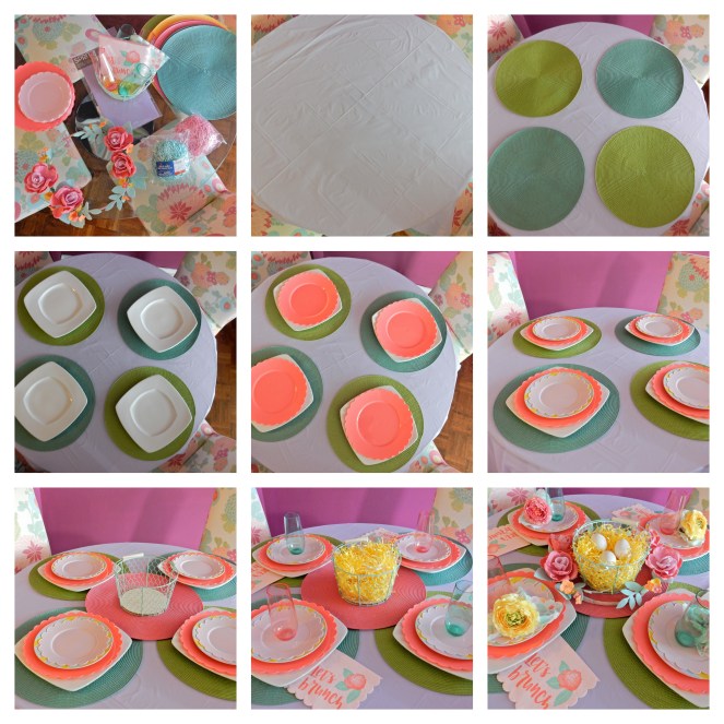 Sarah In Style, Dining Decor, Tablescapes, Tablescape, Spring Table, Easter Table, Easter Brunch Ideas, Spring Decorating, Sarah Meyer, Target Home, Cheap Holiday Decorating, Let's Brunch, Easy Table Decorating, Table Setting Tips