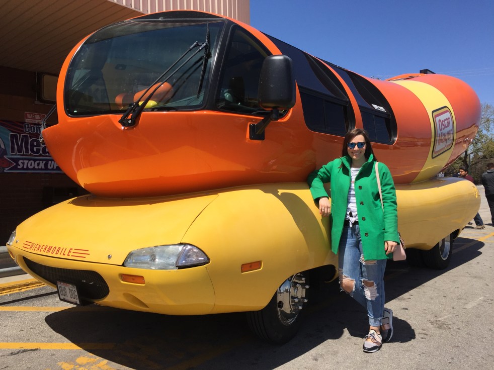 Oscar Mayer, Wienermobile, Wienermobil, Wienie Whistle, I wish I were an Oscar Mayer Wiener, WeenieMobile, Weenie Whistle, Wiener Mobile, Sarah In Style, Hotdoggers, Cool internships, jobs that include travel, giant hot dog, unique jobs, history of Oscar Mayer