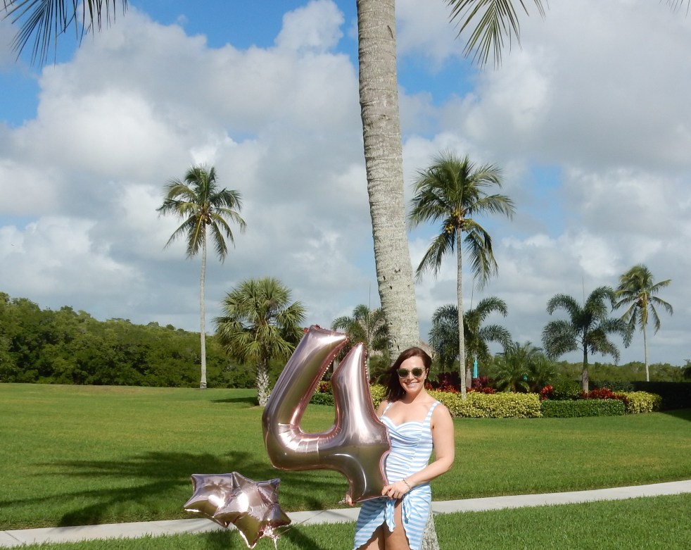 Sarah In Style 4th Blogaversary, Blogaversary, Blogiversary, Blog Birthday, Sarah In Style, Highlights of blogging, coming soon to my blog, blog thank you, 4 years of blogging, blogging highs and lows, Naples Florida, Gulf Coast, Blue and white striped swimsuit, St. Tropez Swimwear, Sarah In Style Blog