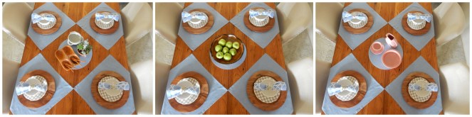 Dining Decor, Tablescape, Tablescapes, Sarah In Style, Sarah Meyer, Black and White Table, Black and White Halloween, Halloween Party ideas, Cute table decor, decorating on the cheap, Blogger design ideas, blogger party ideas, gold and pink, setting the table, dressing up your table, fall table decor, fall tablescapes, unique centerpieces, how to make a centerpiece, easy centerpieces, simple table decorating, Pier 1 dinnerware, gray plates, grey plates, gray plaid table decor, cute napkin rings, table decor ideas, how to set a perfect table, Pier 1 Imports, Pier One Imports, Fiestawear