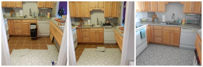 Sarah In Style, SarahInStyle.com, DIY Blog, Design Blog, Home Renovations, Kitchen Before and After, Kitchen Before and Afters, How to lay tile, DIY Kitchen Floors, DIY Peel and Stick Tile, DIY Peel & Stick Tile, DIY Tile, DIY Floor Tile, Floor Pops, Floor transformation, How to brighten a kitchen, Modern Floor Tile, Gray and white floor tile, Spanish Floor Tiles, DIY inspirations, Blogger DIY Tips, Blogger Design Tips