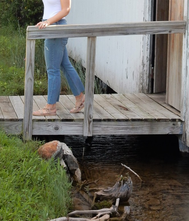 Dress to make your mood, Sarah In Style, SarahInStyle.com, Sarah Meyer, Judith March, Anthropologie Jeans, High waisted jeans, Palm Print Jacket, Palm Tree Earrings, White Racerback tank, Athleta Tank tops, studded sandals, green sunglasses, Sunglass Warehouse, #getoutthere, Fountain Point Resort, Michigan Resorts, Up North Michigan, Fashion to fit your mood, How to dress on a gloomy day, Fashion is fun, You can wear white after labor day, Make fashion your own, Style advice to lift your mood, Dress to fit the mood you want, fashion blogger, blogger style advice, blogger fashion tips, Michigan fashion, Midwest Fashion