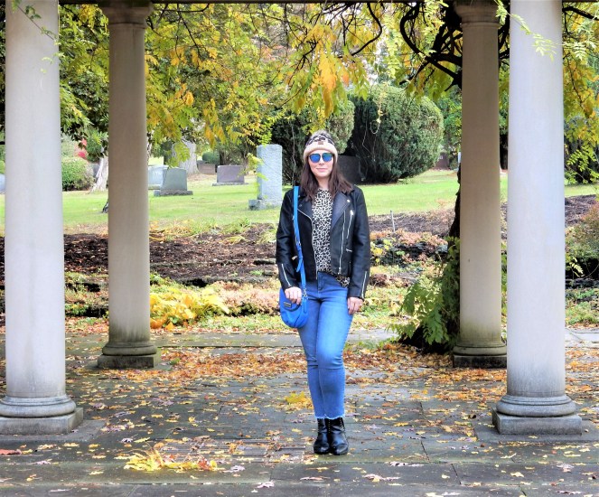 leather jacket, leather bomber, women's leather bomber, Topshop coats, Topshop leather jacket, Nordstrom Leather jacket, Leopard t-shirt, Leopard beanie, Blue crossbody bag, blue marc jacobs bag, sunglass warehouse, cool sunglasses, cute cheap sunglasses, get out there, #getoutthere, Sarah In Style, Sarah Meyer, fall fashion accessories, fall fashion must haves, the perfect jacket for any location, the perfect jacket for any season, falls must have coats, falls must have jackets, Sam Edelman booties, black studded booties, Cute fall fashions, how to dress for fall, leopard and leather, blogger fashion ideas, blogger fashion tips