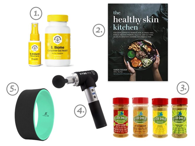 2021 Holiday Gift Guide, Holiday Gift Guide, Gifts for the Fashionista, Gifts for the beauty babe, gifts for the fun of it, gifts for the wellness wisher, blogger gift guide, blogger gift guides, Sarah In Style, SarahInStyle.com, Sarah Meyer, Best Holiday Gifts 2021, Christmas Gifts 2021, 2021 Gift Guide, Sperry Rain Boots, Love Lobe, Tres Colori, Customized Jewelry, Wellness Gifts, Beauty Gifts, Vshred leggings, Sunglass Warehouse, sleek sunnies, statement earrings, sleek rain boots, Rinna Beauty, Cosmyfy, Bold eyeshadow palettes, Shape Beauty Lab Box, Shape Beauty Lab, Rinna Lip Kit, Beachwaver, automatic curling iron, Everyday for Future, Advent Calendar for Adults, Makeup Advent Calendar, Beauty Advent Calendar, Beekeeper's Natural, Beekeepers Biome, Beekeeper's Throat Spray, Yoga Wheel, The Healthy Skin Kitchen, Vegan Parmesan Cheese, Eat Parma, VYBE massage gun, VYBE gun, best massage guns, best yoga wheels