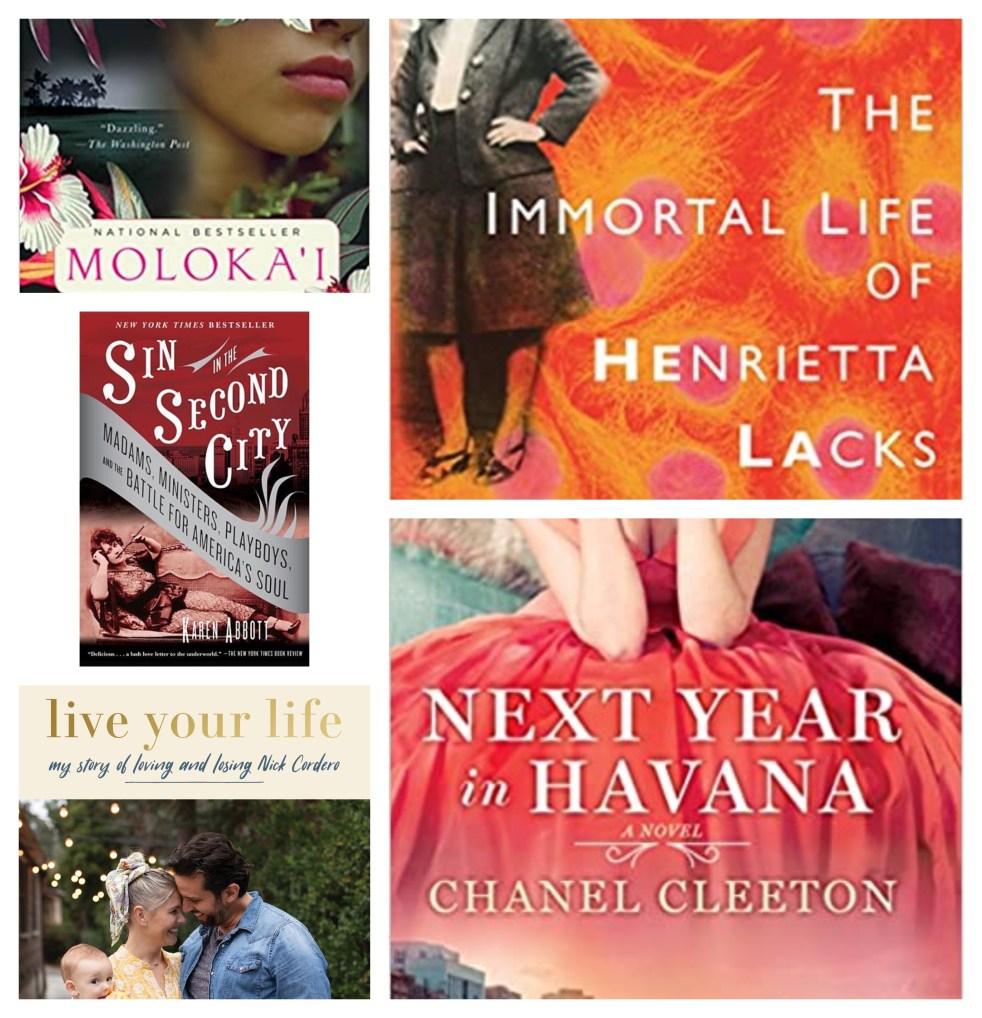 Alan Brennert books, Best Books of 2021, Top 5 Books of 2021, Top Books of 2021, What to Read in 2022, What should I read next, Reese's Book Club, Oprah's Book Club, The Immortal Life of Henrietta Lacks, Next Year in Havana, Rebecca Skloot, Molokai Book, Live Your Life book, Sarah In Style, SarahInStyle.com, Blogger Book Recommendations, Best New Books to Read, What to read in Covid, What to read during Covid, Best authors to read, top books to read right now, Anna Kloots author, Amanda Kloots Book, Amanda Kloots Author