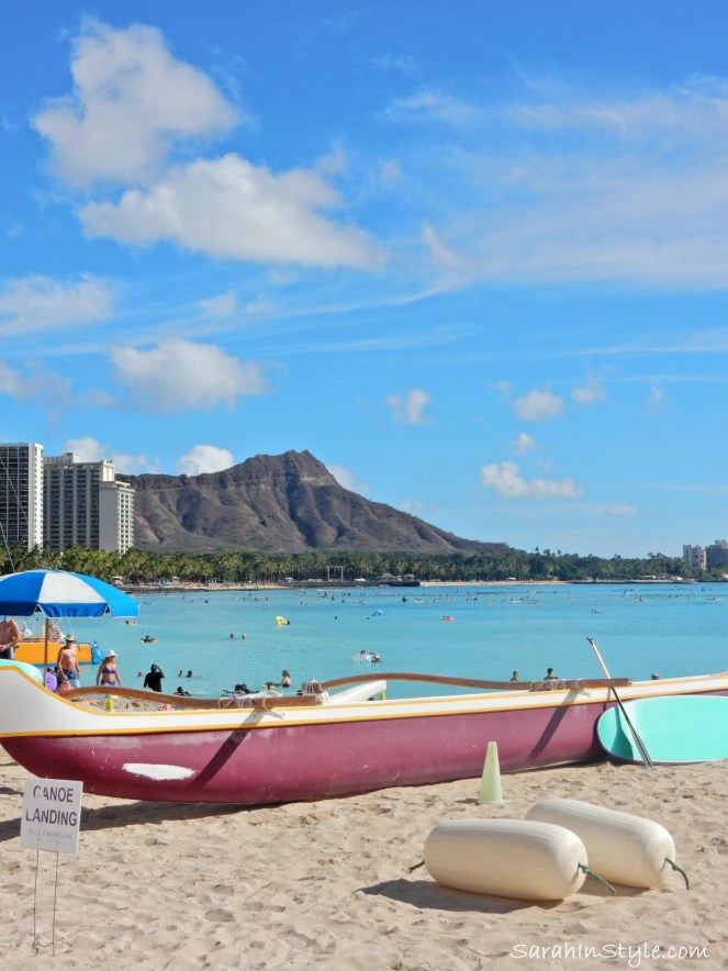 Beaches of Honolulu with views of Diamondhead