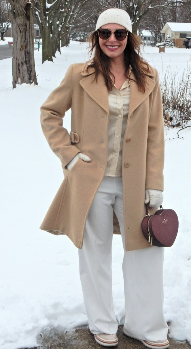 Wearing white in winter