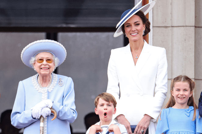 Prince Louis silly faces at Trooping the COlours