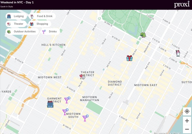 Weekend in NYC Day 1 Map