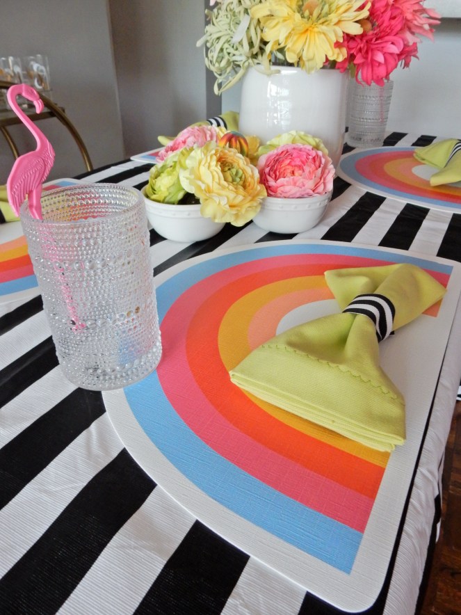 Rainbow party decorations