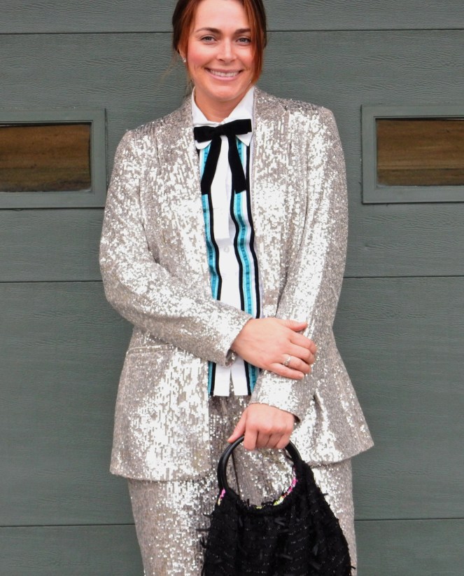 how to style a sequin suit