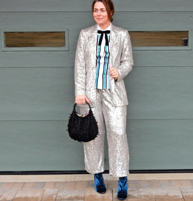 how to style a sequin suit