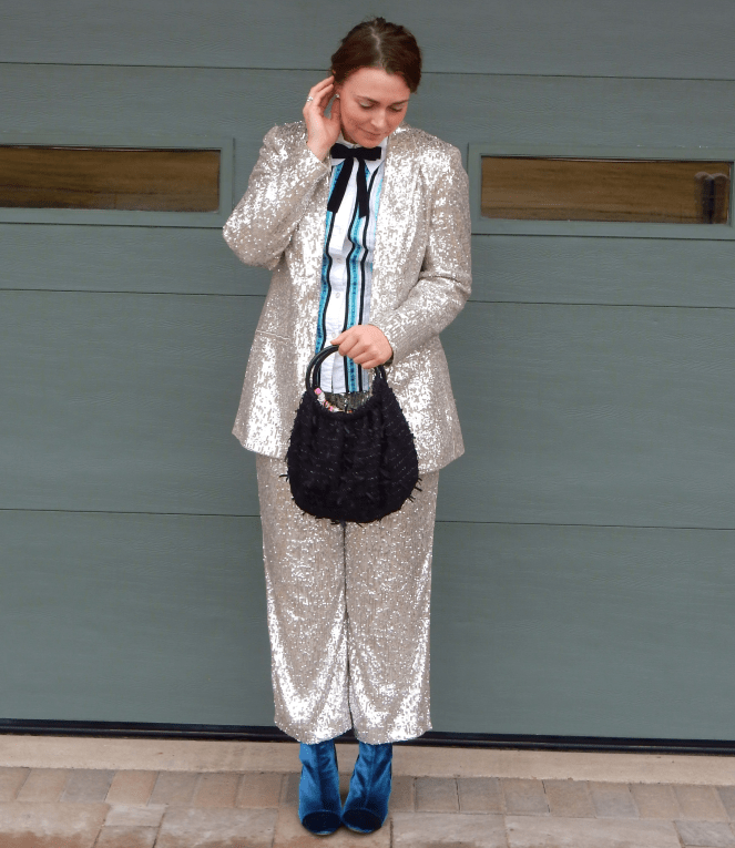 how to style a sequin suit