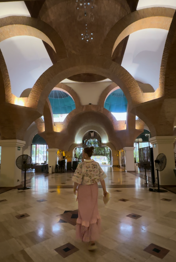 stunning brick arches in the Velas Vallarta lobby