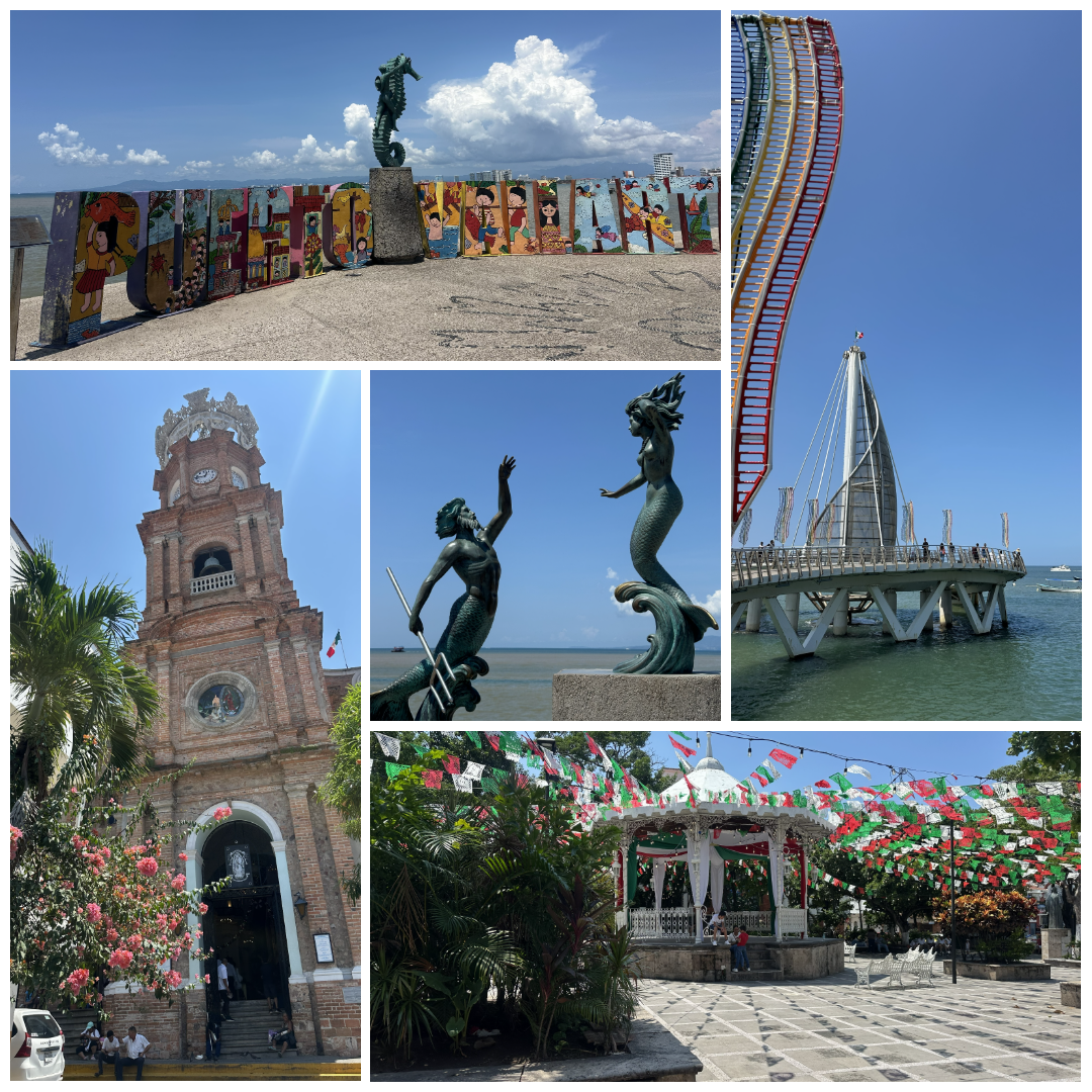 Ocean views and public art along Puerto Vallarta’s El Mlecón”